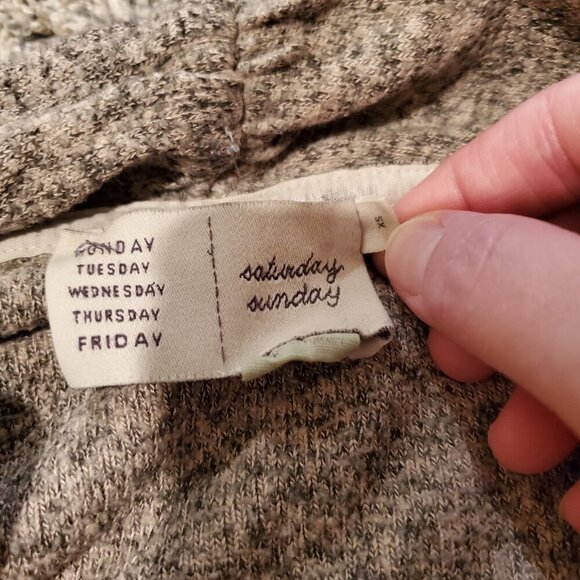 Saturday Sunday Anthropologie Gray Open Cardigan Sweater XS - Picture 3 of 5